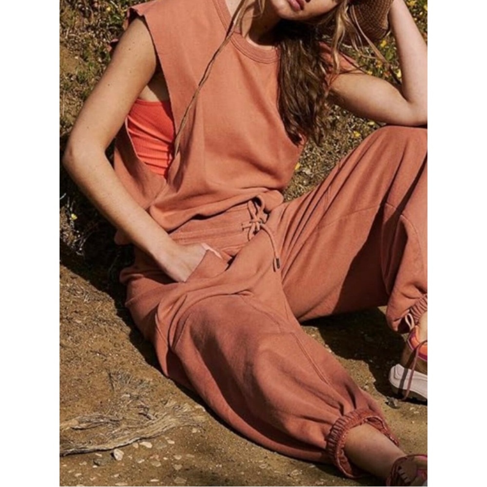 Free People Movement Throw And Go Onesie Open Back Jumpsuit Oversized Hiking L - Picture 3 of 8